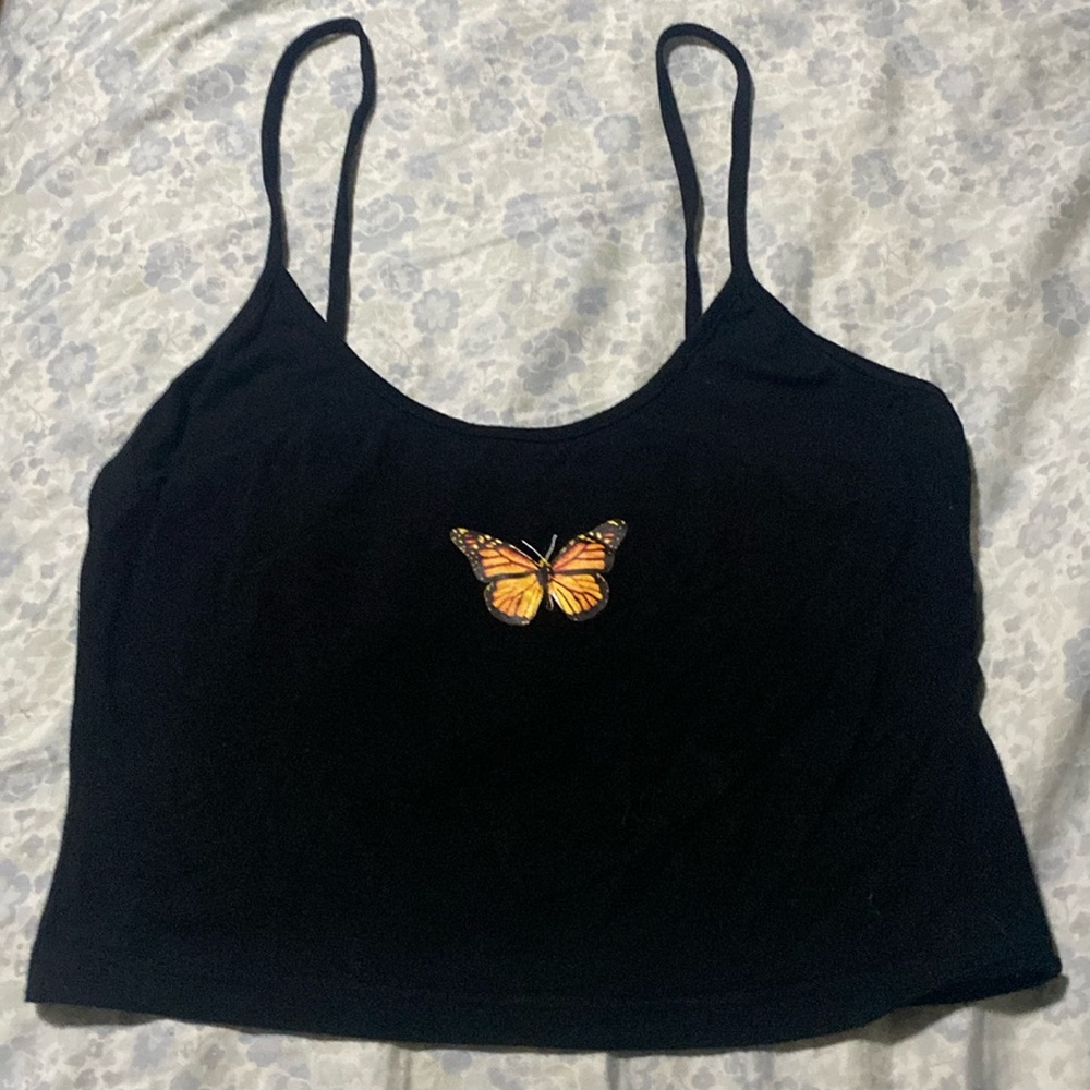 butterfly print tank top
